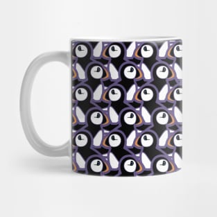 Puffins in Dusty Purple Mug